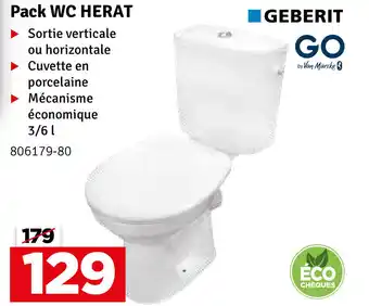 Geberit Pack WC HERAT 3/6 L