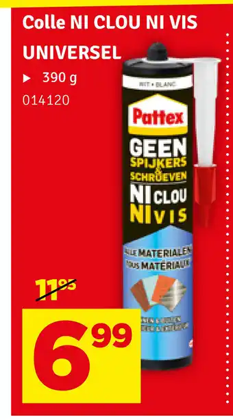 Pattex Colle Ni Clou ni Vis Universel 390g