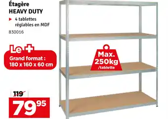 Etagere Heavy Duty 180x160x60 cm