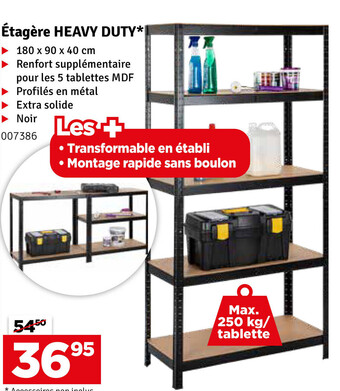 Mr Bricolage Etagere Heavy Duty 180x90x40 cm aanbieding