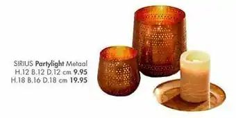 Sirius partylight metaal