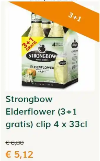 Strongbow Elderflower Clip 4 x 33 cl