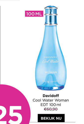 ICI PARIS XL Davidoff Cool Water Woman EDT 100 ml aanbieding