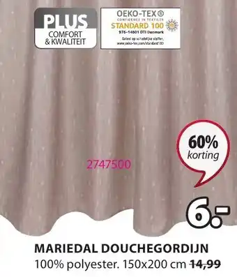 Jysk Mariedal Douchegordijn aanbieding