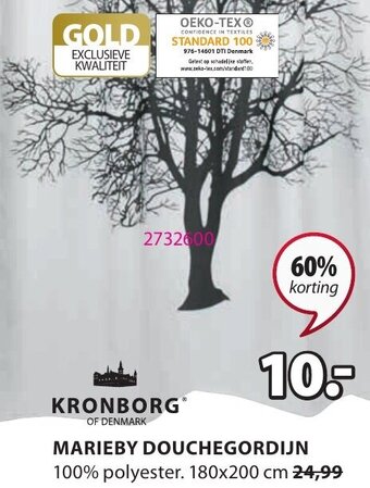 Jysk Marieby Douchegordijn aanbieding