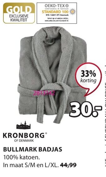 Jysk Bullmark Badjas aanbieding