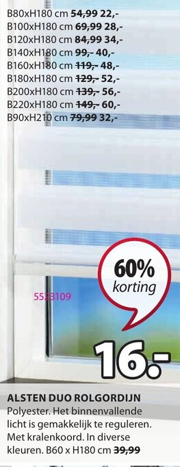 Alsten Duo Rolgordijn