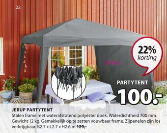 Jysk Jerup Partytent aanbieding