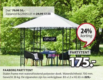 Jysk Faaborg Partytent aanbieding