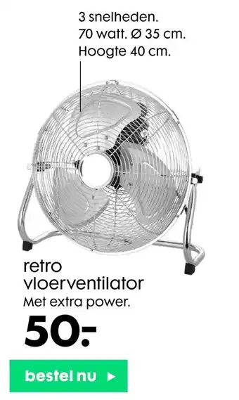 HEMA Retro vloerventilator aanbieding