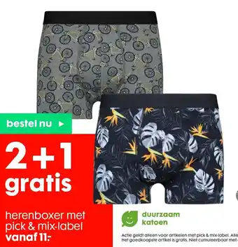 Herenboxer met pick & mix-label