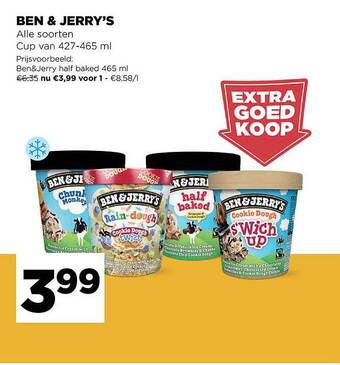 Jumbo Ben & Jerry's aanbieding