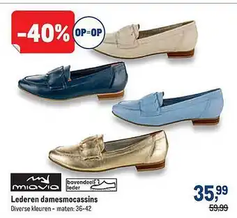 Makro Lederen Damesmocassins aanbieding