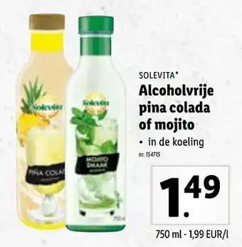 Alcoholvrije pina colada of mojito