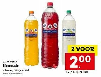 Lidl Limonade aanbieding