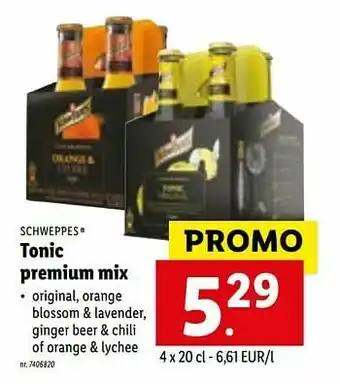Lidl Tonic premium mix aanbieding