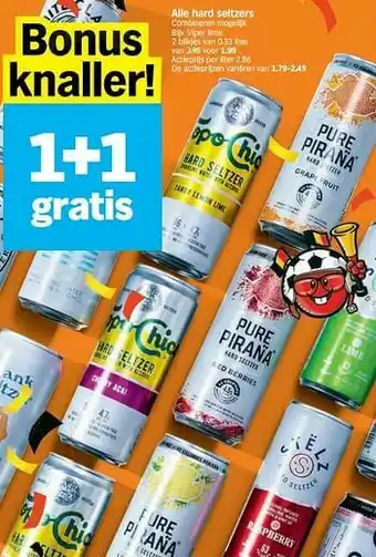 Albert Heijn Alle hard seltzers viper lime aanbieding