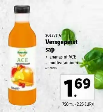 Lidl Versgeperst sap aanbieding