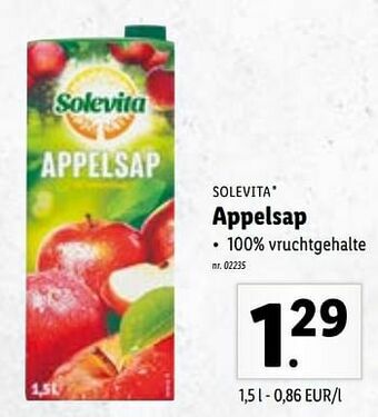 Lidl Appelsap aanbieding