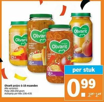 Albert Heijn Olvarit potjes aanbieding