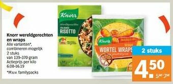 Albert Heijn Knorr wereldgerechten en wraps aanbieding