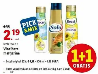 Vloeibare margarine becel original