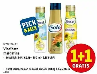 Lidl Vloeibare margarine becel light aanbieding