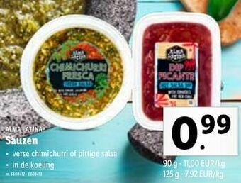 Lidl Sauzen aanbieding