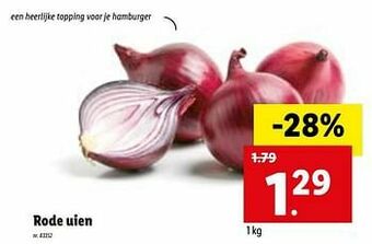 Lidl Rode uien aanbieding