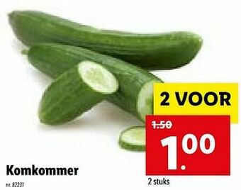 Lidl Komkommer aanbieding