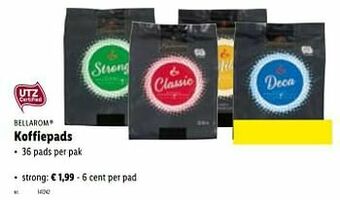 Lidl Koffiepads strong aanbieding