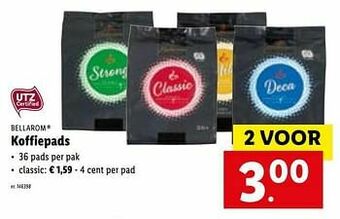 Lidl Koffiepads classic aanbieding
