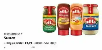 Lidl Sauzen belgian pickles aanbieding