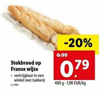 Stokbrood op franse wijze