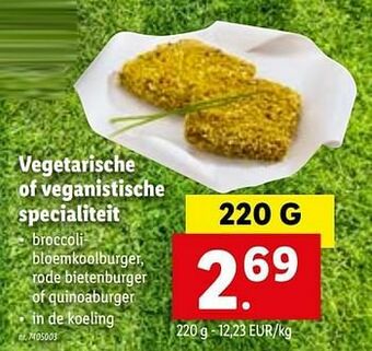 Lidl Vegetarische of veganistische specialiteit aanbieding