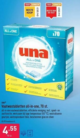ALDI Vaatwastabletten all-in-one aanbieding