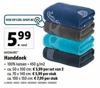Lidl Handdoek aanbieding