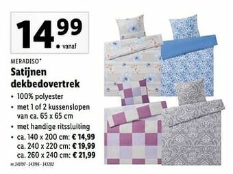 Satijnen dekbedovertrek