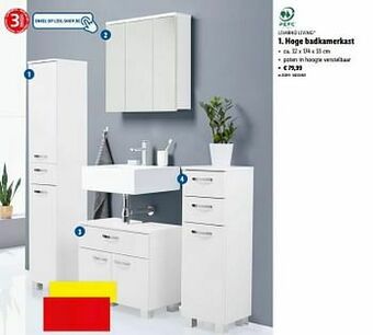 Lidl Hoge badkamerkast aanbieding