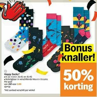 Albert Heijn Happy socks aanbieding
