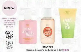 Only you coconut + jasmine body scrub