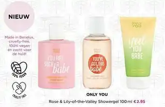 ICI PARIS XL Only you rose + lily-of-the-valley showergel aanbieding
