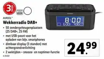 Lidl Auriol wekkerradio dab+ aanbieding