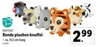Lidl Ronde pluchen knuffel aanbieding