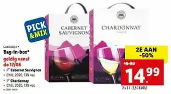 Lidl Bag-in-box cabernet sauvignon aanbieding