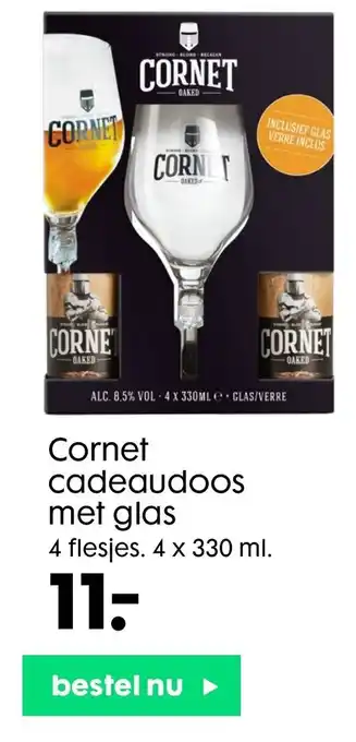 HEMA Cornet cadeaudoos met glas aanbieding
