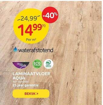 Brico Waterafstotend Laminaatvloer Aqua aanbieding