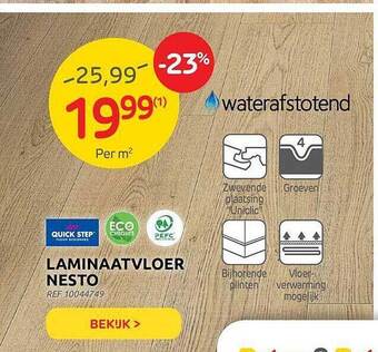 Brico Quick Step Laminaatvloer Nesto aanbieding