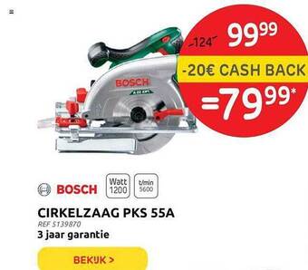 Brico Bosch Cirkelzaag Pks 55a aanbieding