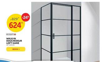 Brico Allibert Walk-in Douchedeur Loft Game aanbieding
